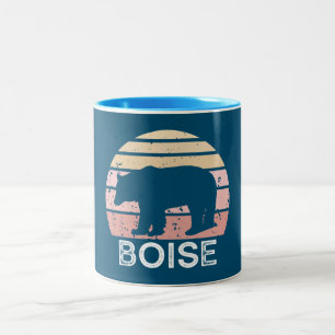 Caneca De Café Em Dois Tons Boise Idaho Retro Bear