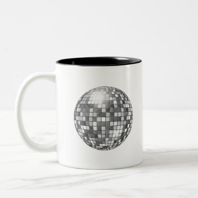 Caneca De Café Em Dois Tons bola de disco grande (Esquerda)