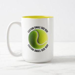Caneca De Café Em Dois Tons Bola de Tênis & Texto Pequeno AMARELO 425g Persona
