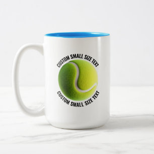 Caneca De Café Em Dois Tons Bola de Tênis & Texto Pequeno AZUL CLARO 425g Pers
