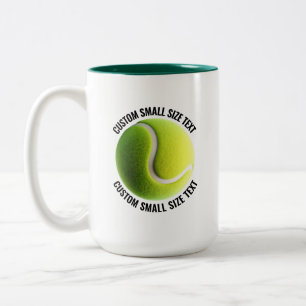 Caneca De Café Em Dois Tons Bola de Tênis & Texto Pequeno HUNTER VERDE 425g Pe