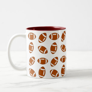 Caneca De Café Em Dois Tons Bolas de Futebol Americano
