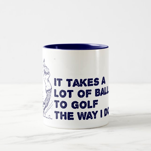 Caneca De Café Em Dois Tons Bolas de golfe (Centro)