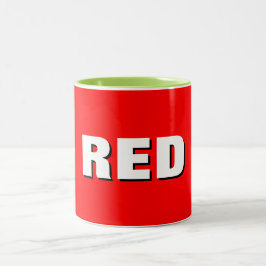 Caneca De Café Em Dois Tons Bold Red Coffee Mug - Classic Ceramic Cup