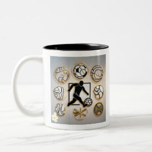Caneca De Café Em Dois Tons "Bold Sports Designs"