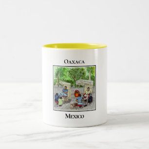 Caneca De Café Em Dois Tons Boleros Tradicionais no Zocalo de Oaxaca