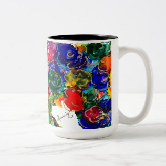 Caneca De Café Em Dois Tons Bolhas de café mug de amor