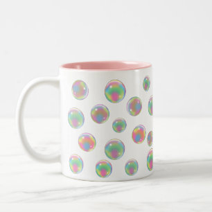 Caneca De Café Em Dois Tons Bolhas de sabão multicoloração anti-covid19