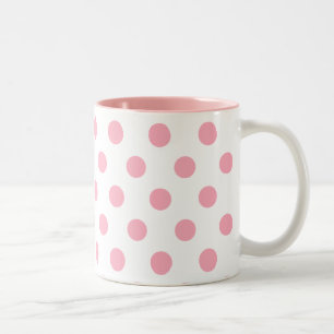 Caneca De Café Em Dois Tons Bolinhas cor-de-rosa