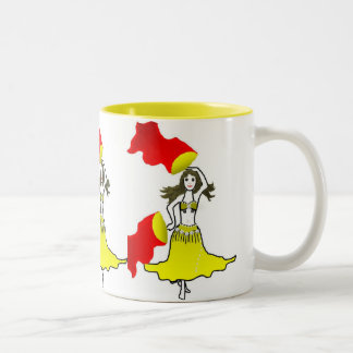 Caneca De Café Em Dois Tons bollywood do bellydance do flamenco do dançarino
