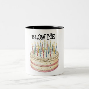 Caneca De Café Em Dois Tons Bolo de Aniversário