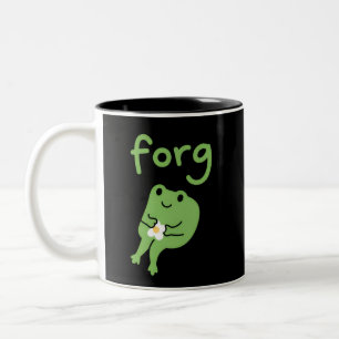 Caneca De Café Em Dois Tons Bolo de Sapo Kawaii Fofo Meme Estética Fofa Para