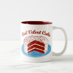 Caneca De Café Em Dois Tons Bolo Velvet Vermelho