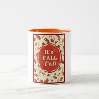 Caneca De Café Em Dois Tons Bolota É Outono Por aí Folhas de Outono Aconchegan