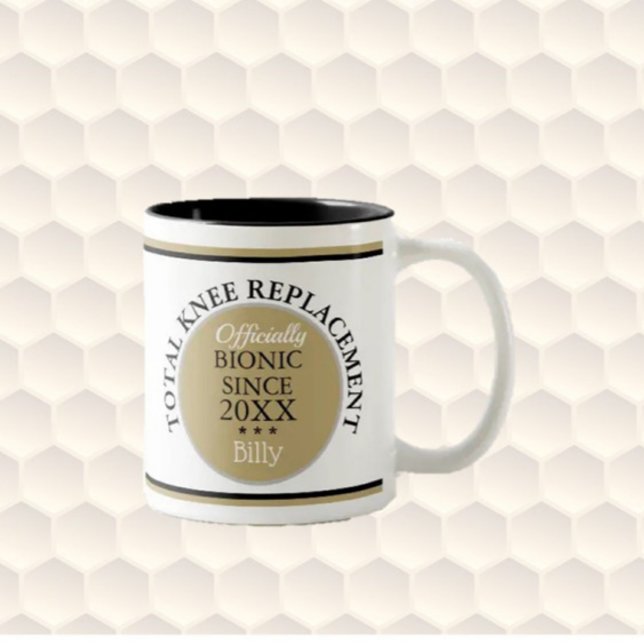 Caneca De Café Em Dois Tons Bolsa de substituição do joelho bionic (Criador carregado)