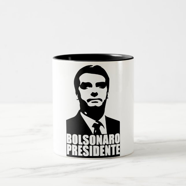 Caneca De Café Em Dois Tons Bolsonaro Presidente (Centro)