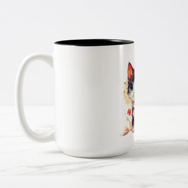Caneca De Café Em Dois Tons Bom Dia Humano (Esquerda)