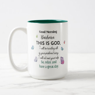 Caneca De Café Em Dois Tons Bom Dia, Isto É Deus, Personalizado Cristão