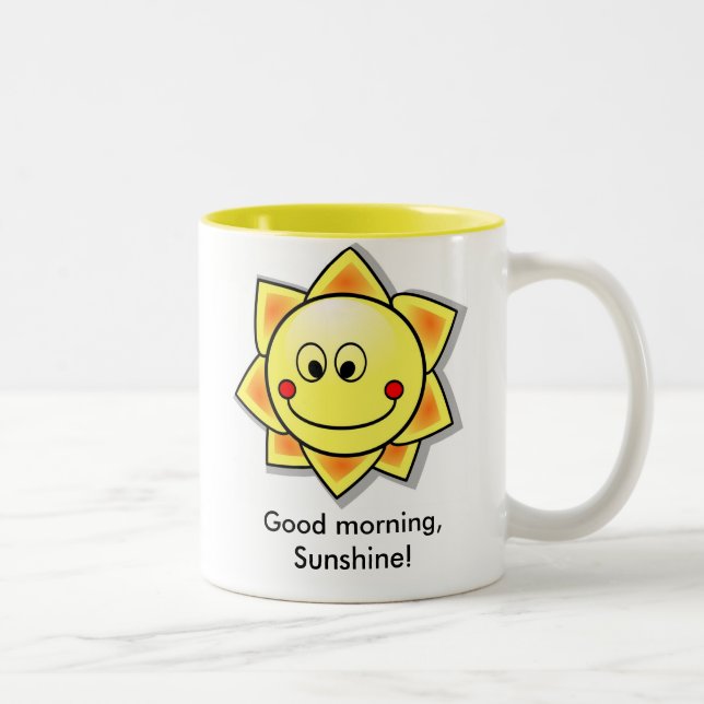 Caneca De Café Em Dois Tons Bom dia, luz do sol! (Direita)