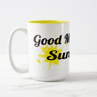 Caneca De Café Em Dois Tons Bom dia, luz do sol