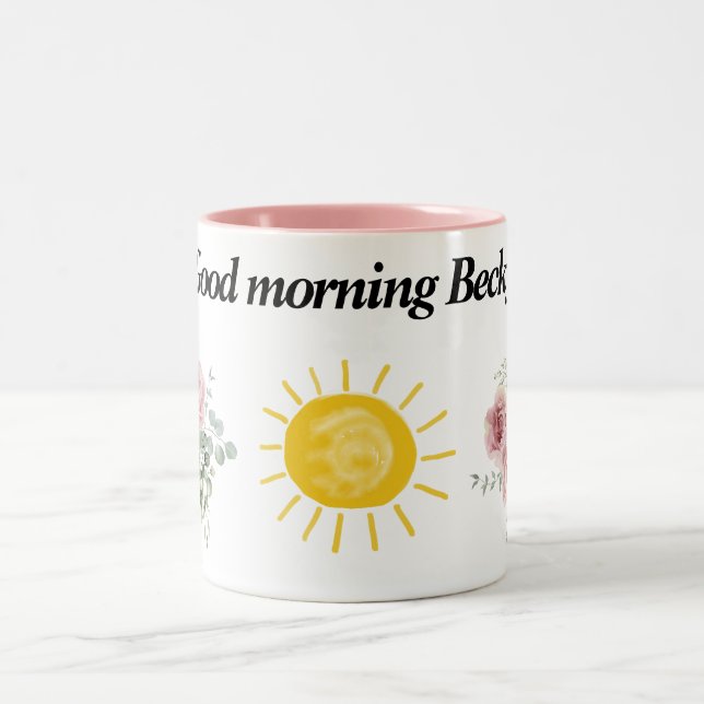 Caneca De Café Em Dois Tons Bom dia Mug (Centro)