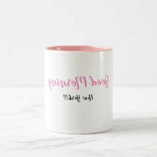 Caneca De Café Em Dois Tons Bom dia, Nova Iorque!! - Selecionar Mug De Texto I