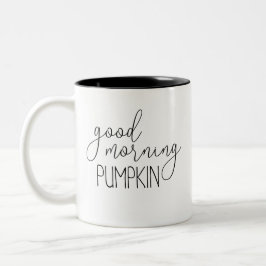 Caneca De Café Em Dois Tons Bom Dia Pumpkin