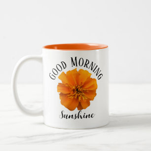 Caneca De Café Em Dois Tons Bom dia Sunshine Marigold