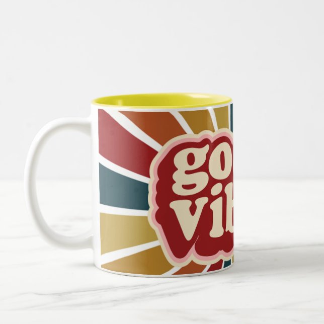 Caneca De Café Em Dois Tons Bom Dia Vibes Café Mug (Esquerda)
