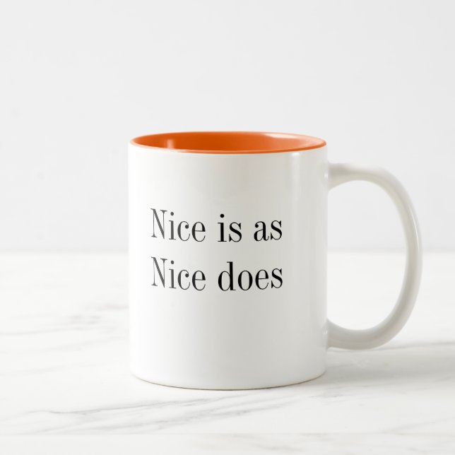 Caneca De Café Em Dois Tons Bom é Quem Faz Coisas Boas Citação Divertida e Eng (Direita)