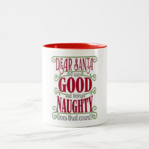 CANECA DE CAFÉ EM DOIS TONS *BOM EM SER MALVADO* NATAL
