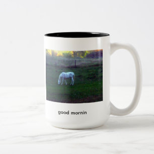 Caneca De Café Em Dois Tons bom mornin