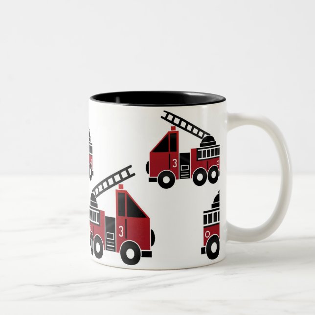 Caneca De Café Em Dois Tons Bomba de caminhões de incêndio (Direita)