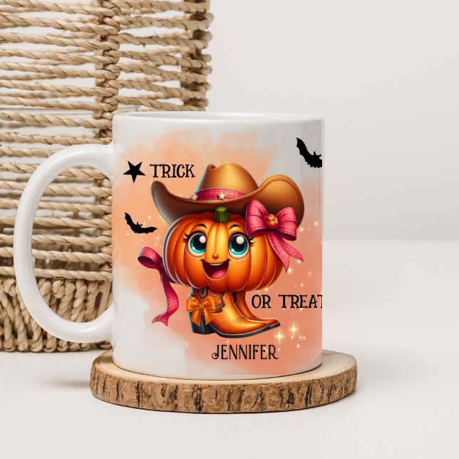 CANECA DE CAFÉ EM DOIS TONS BOMBA DE INICIALIZAÇÃO DE HALLOWEEN (Criador carregado)