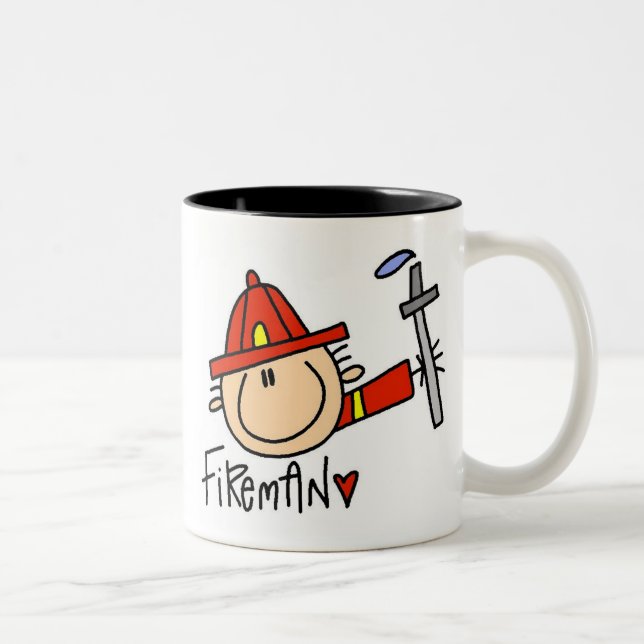Caneca De Café Em Dois Tons  Bombeiro (Direita)
