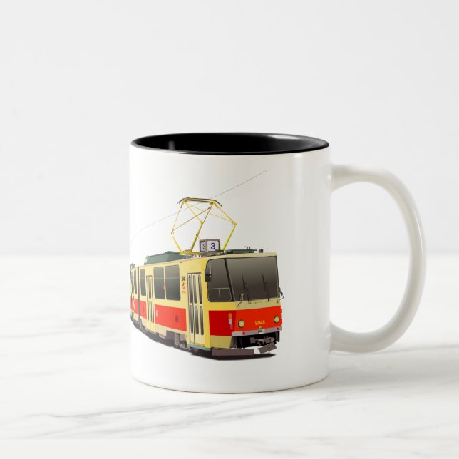 Caneca De Café Em Dois Tons Bonde KT8D5 (Direita)