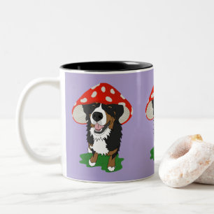 Caneca De Café Em Dois Tons Boné Vermelho de Cachorro da Montanha Bernese