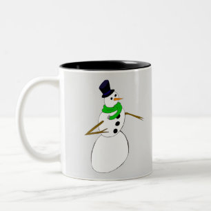 Caneca De Café Em Dois Tons boneco de neve