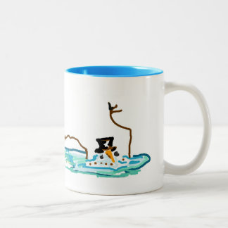 Caneca De Café Em Dois Tons Boneco de neve de Florida