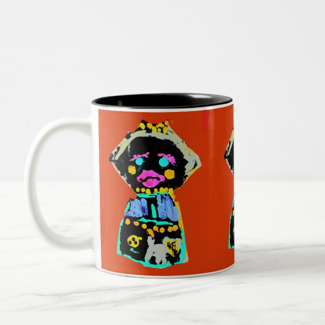Caneca De Café Em Dois Tons Boneco do outono (Esquerda)