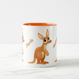 Caneca De Café Em Dois Tons Bonita canalha de texto personalizada
