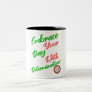 Caneca De Café Em Dois Tons Bonita dádiva de determinação positiva