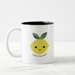 Caneca De Café Em Dois Tons Bonita e Engraçada Apenas o limão Kawaii Zest