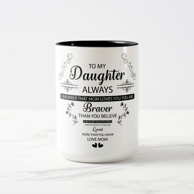 Caneca De Café Em Dois Tons Bonita Inspiração Para Minha Filha (Centro)