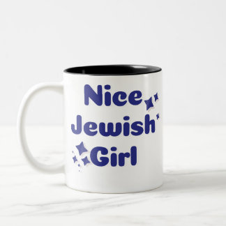 Caneca De Café Em Dois Tons Bonita Jewish Girl