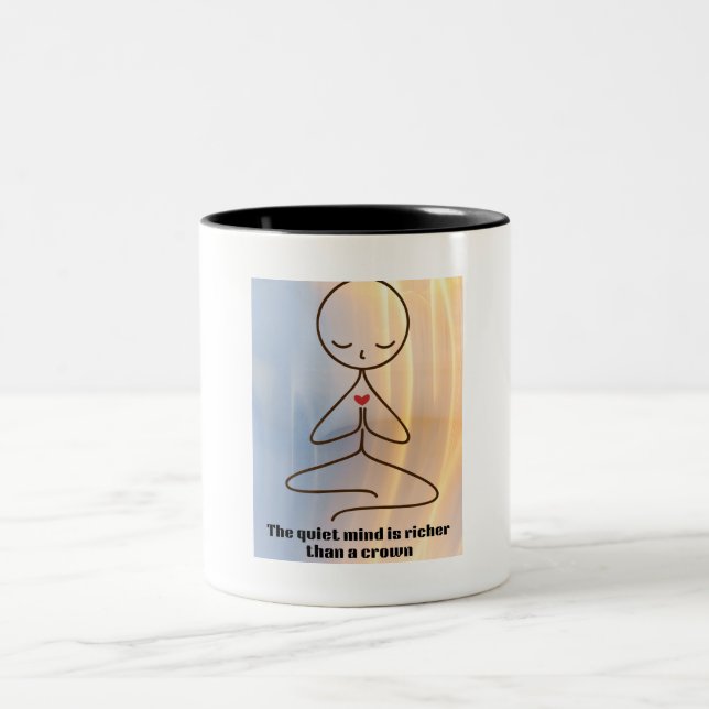 CANECA DE CAFÉ EM DOIS TONS BONITA MENTE (Centro)