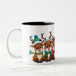 Caneca De Café Em Dois Tons Bonita Tendência Moderna Engraçada Feliz Natal