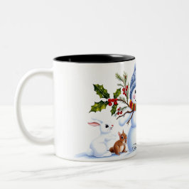 Caneca De Café Em Dois Tons Bonita Tendência Moderna Engraçado Natal