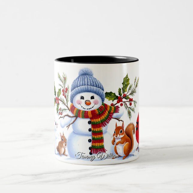 Caneca De Café Em Dois Tons Bonita Tendência Moderna Engraçado Natal (Centro)