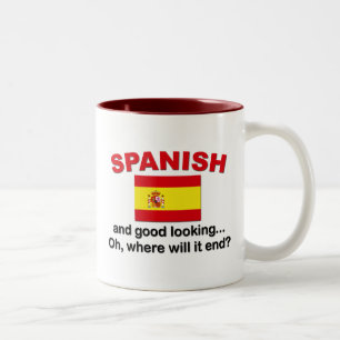 Caneca De Café Em Dois Tons Bonito e espanhol